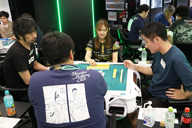 第４回 企業対抗麻雀プロアマ交流戦（2025）渋川難波・石橋伸洋・日向藍子・竹内元太・朝倉康心