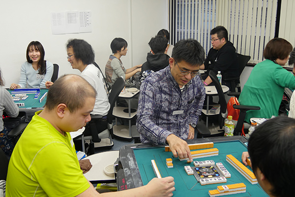 English Mahjong Tournament in Akihabara, Tokyo, Japan